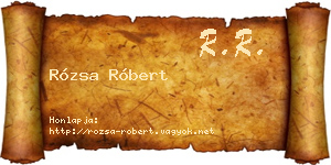 Rózsa Róbert névjegykártya