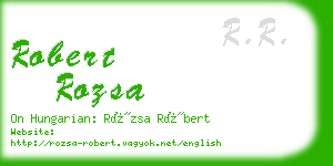 robert rozsa business card